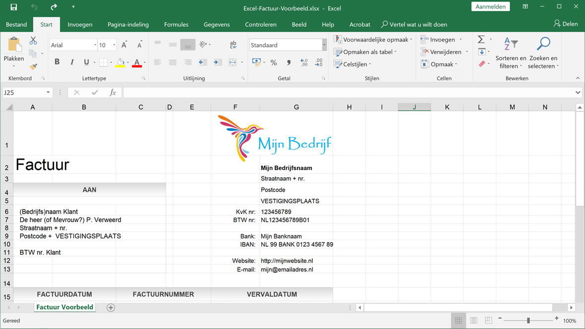excel administratie zzp