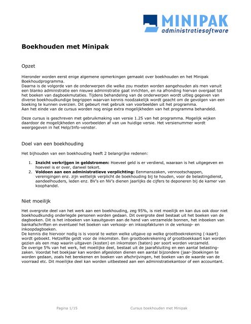 cursus boekhouding